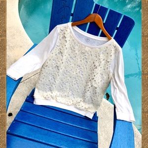 loft white long sleeve top
